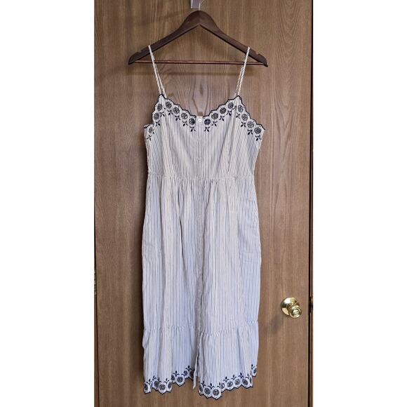 Madewell Floral Embroidered Jardin Midi Cotton Dress - Picture 2 of 14